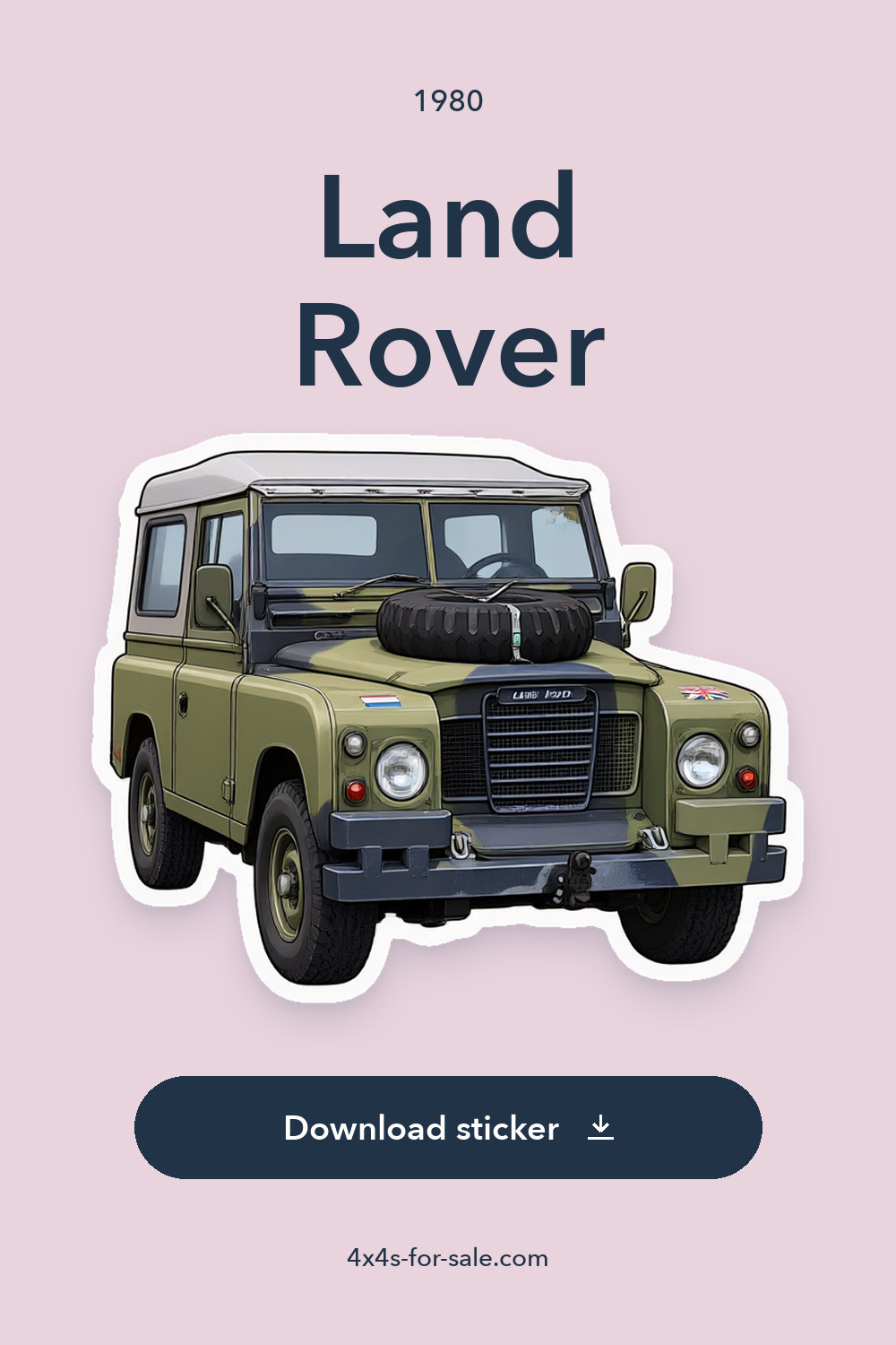 1980 Land Rover sticker preview