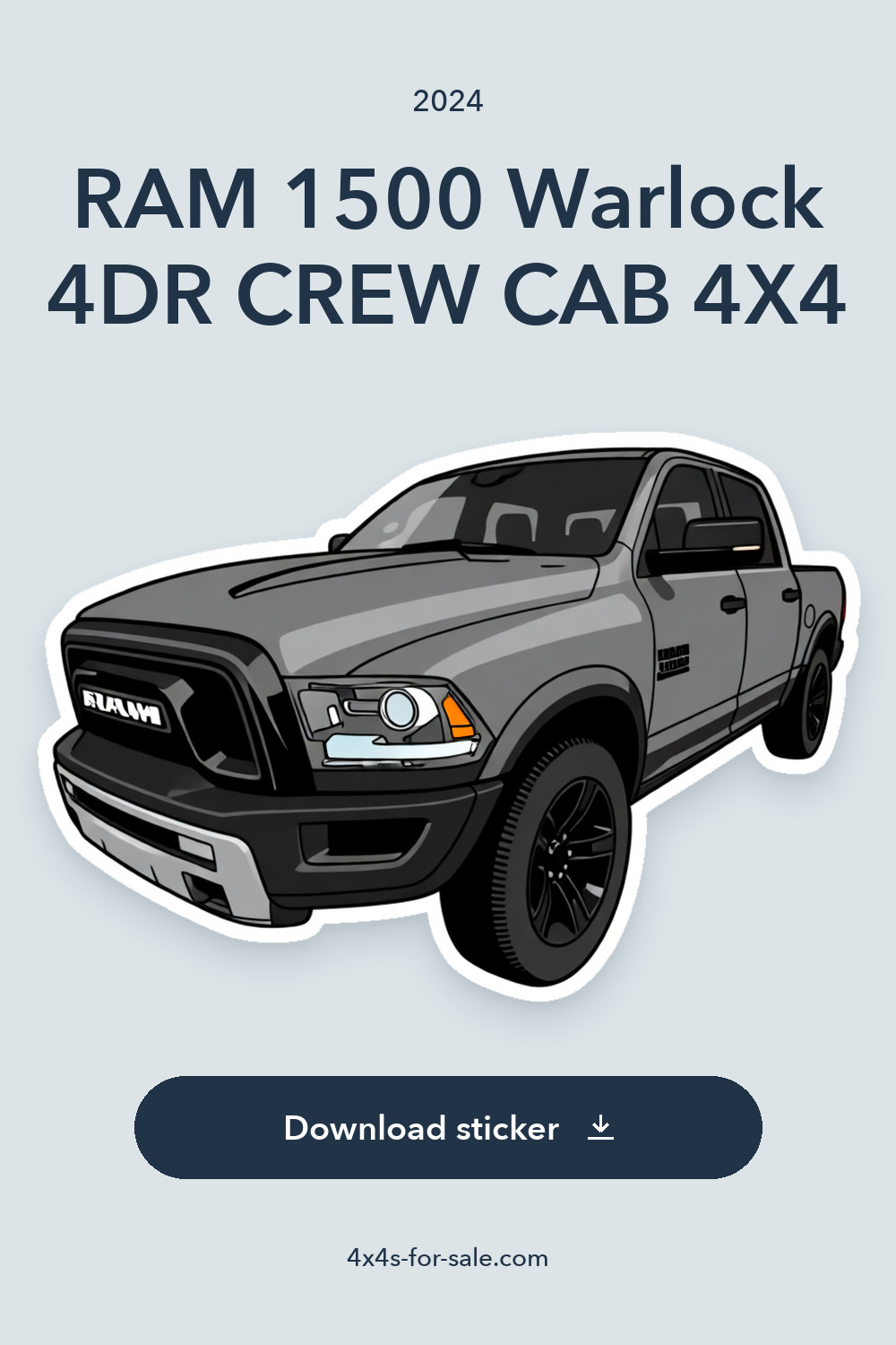 2024 RAM 1500 Warlock 4DR CREW CAB 4X4 sticker preview