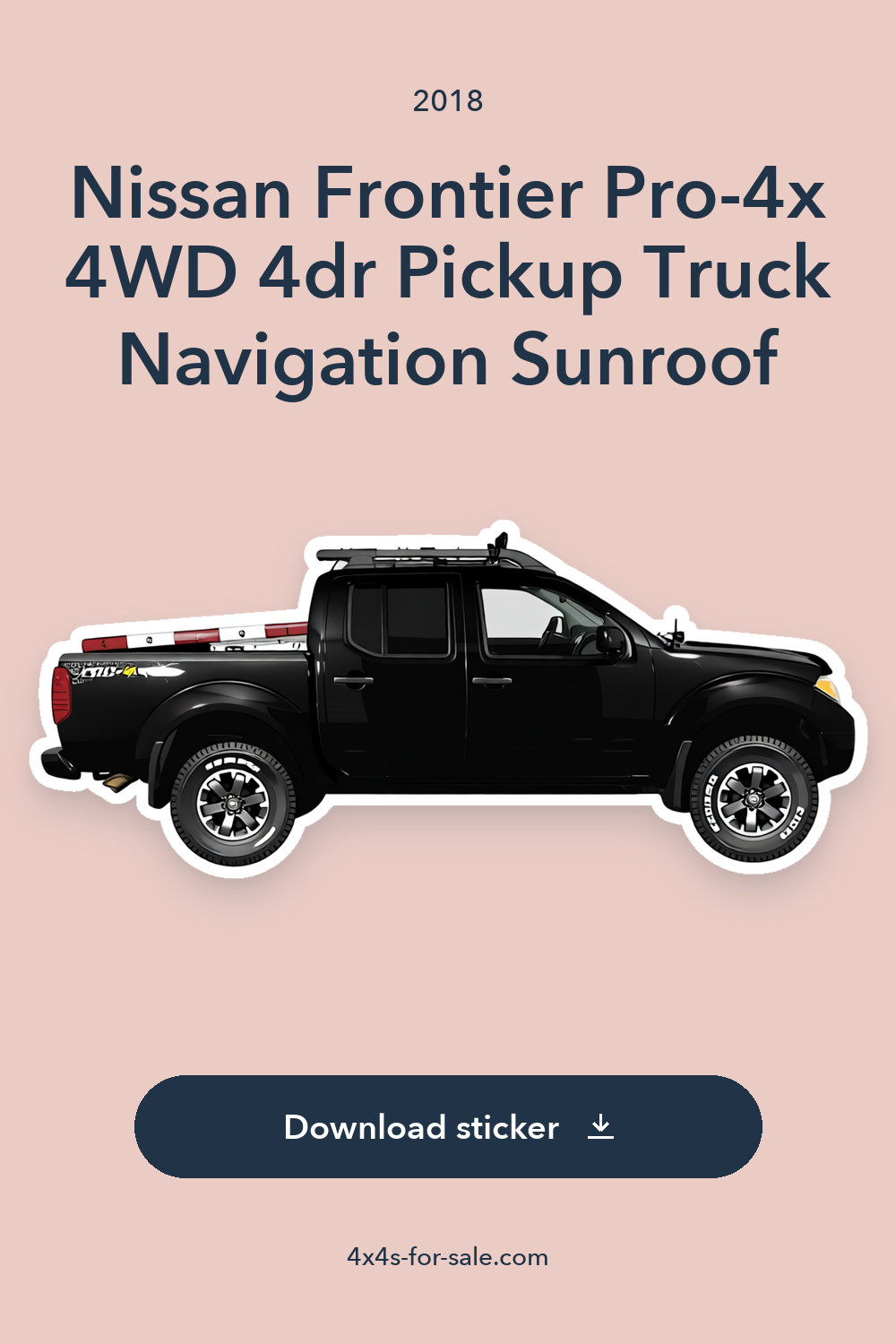 2018 Nissan Frontier Pro-4x 4WD 4dr Pickup Truck Navigation Sunroof sticker preview